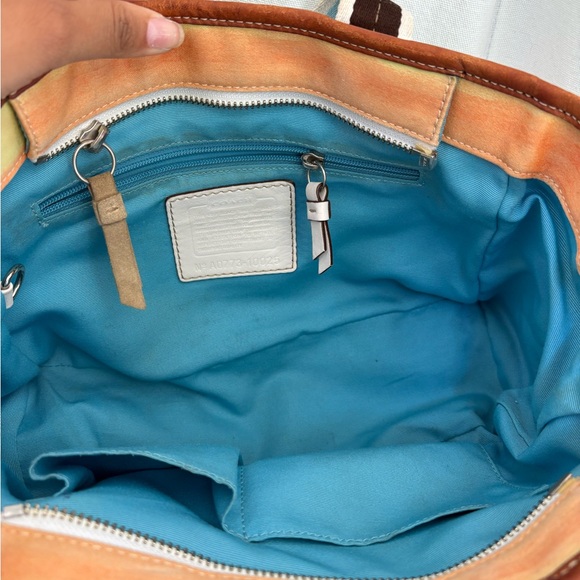 Coach summer tote Bag with Leather Accents - Picture 5 of 7